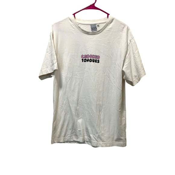 Crooked Tongues Fox In A Box Graphic Short Sleeve T Shirt In Cream White S - Picture 1 of 8